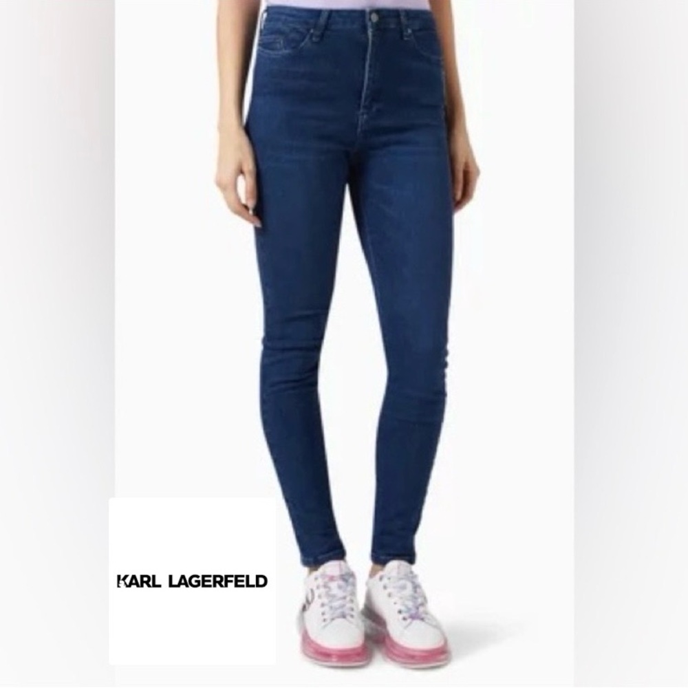 Karl Lagerfeld Blue Cotton Skinny Jeans Size 25